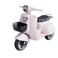 Xe máy điện Vespa 3288 cho bé gái từ 1-3 tuổi với thiết kế dễ thương