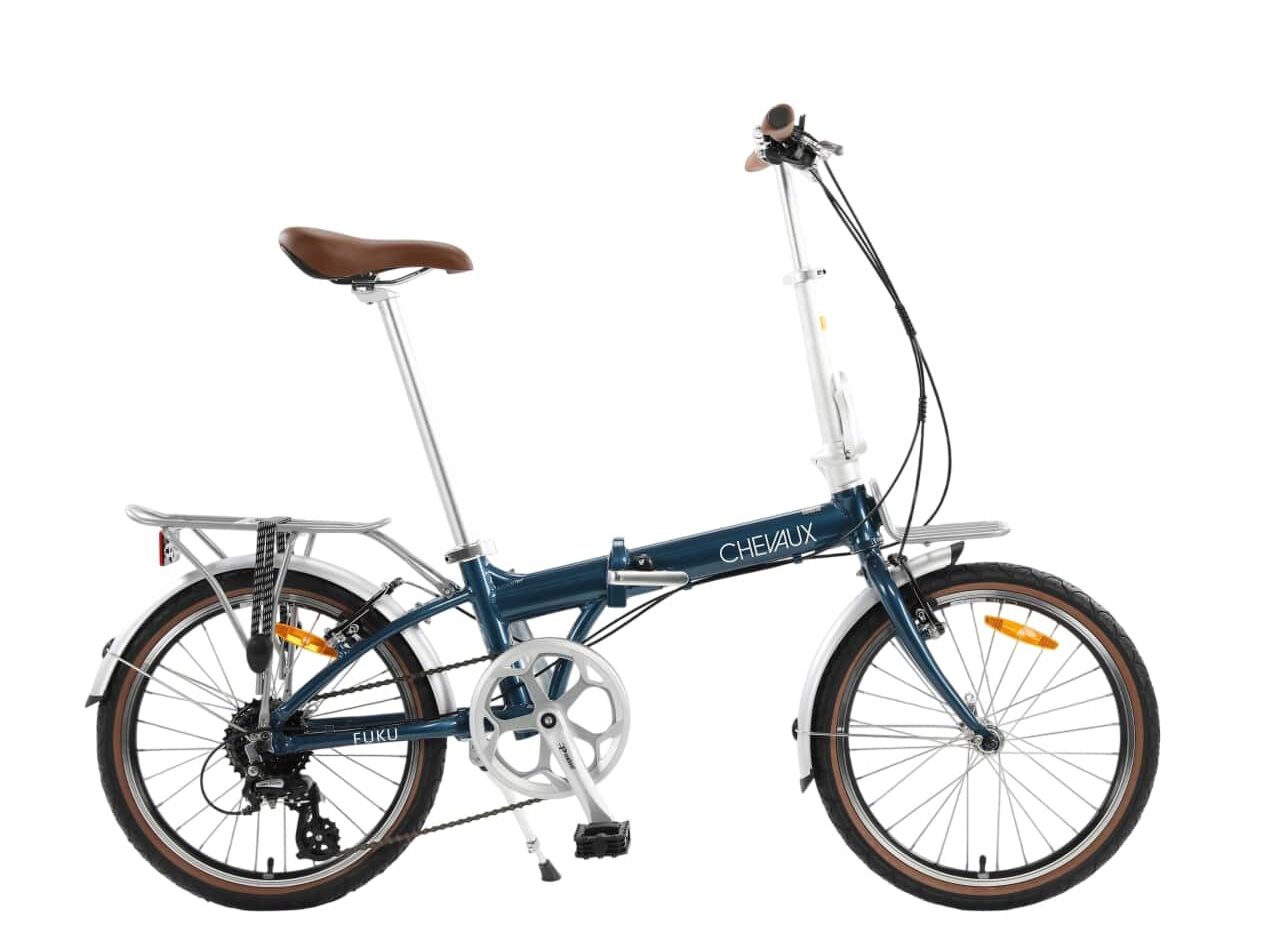 Xe đạp gấp Chevaux Fuku màu xanh dương