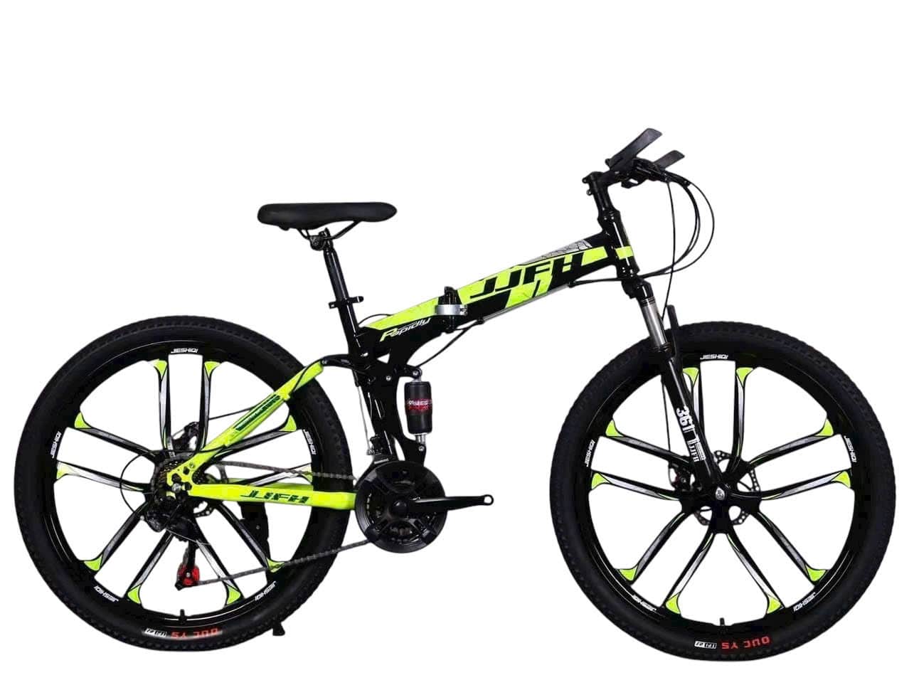 Xe đạp gấp địa hình JJFH màu xanh vàng