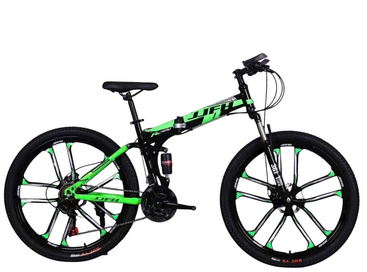 Xe đạp gấp địa hình JJFH màu xanh lá