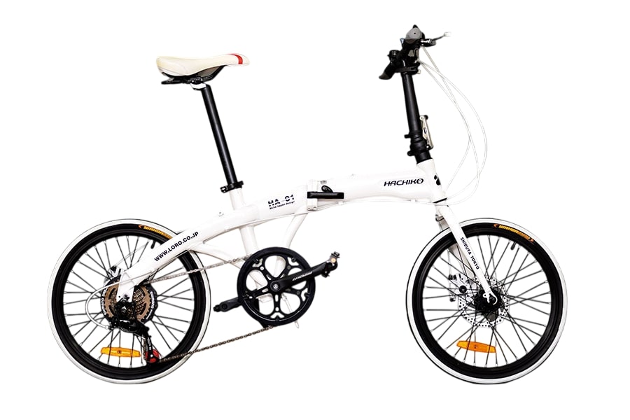 Xe đạp gấp Hachiko HA01 màu trắng