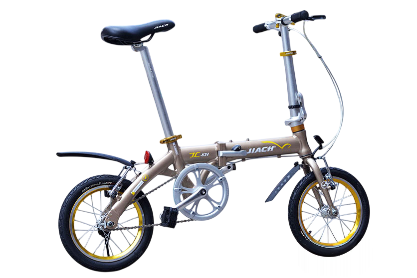 Xe đạp gấp Jiach K3V màu vàng nhạt