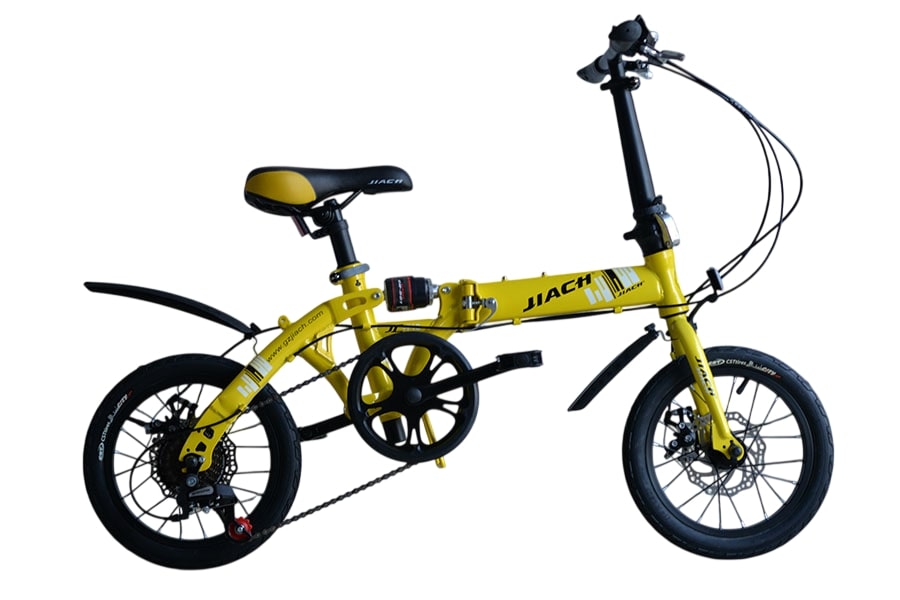 Xe đạp gấp Jiach T10 màu vàng