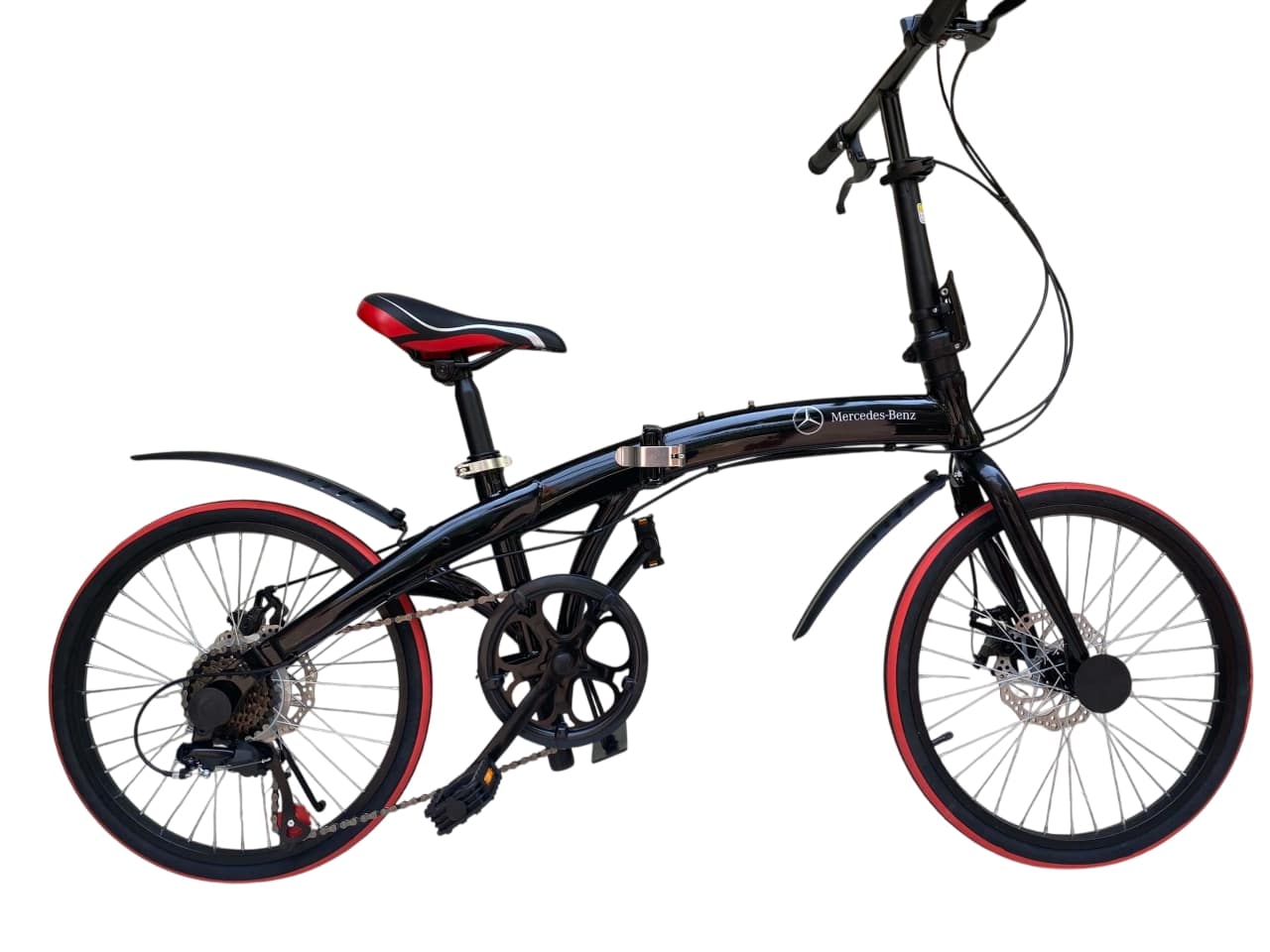 Xe đạp gấp Mercedes Benz 20 inch màu đen