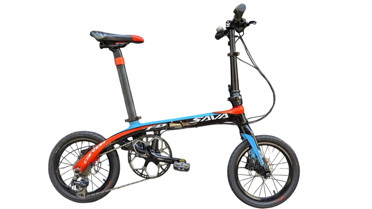 Xe đạp gấp Sava Z2 Carbon 16 Inch màu xanh