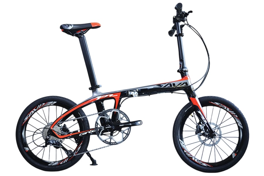 Xe đạp gấp Sava Z4 màu đỏ đen