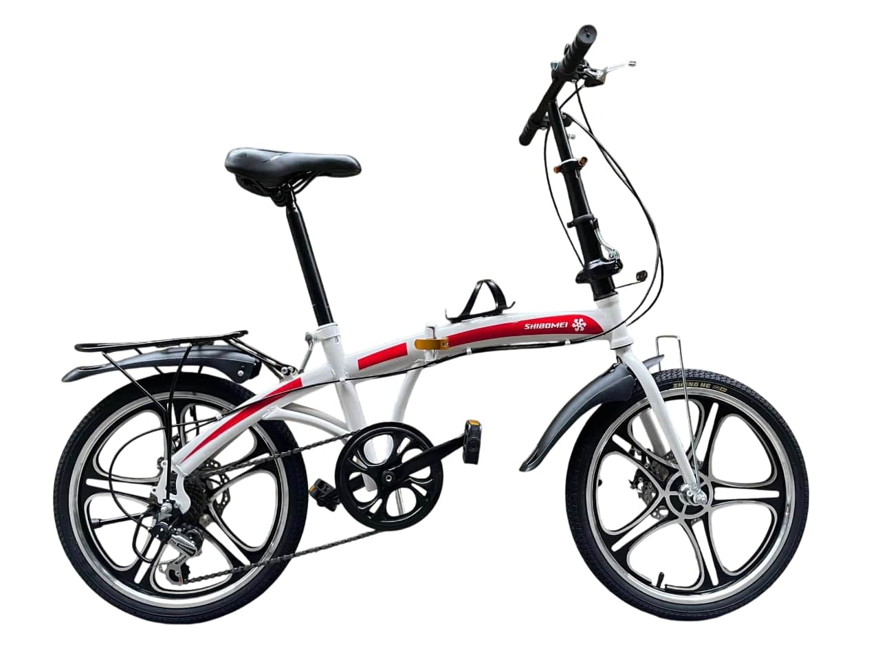 Xe đạp gấp Shibomei V3 trắng