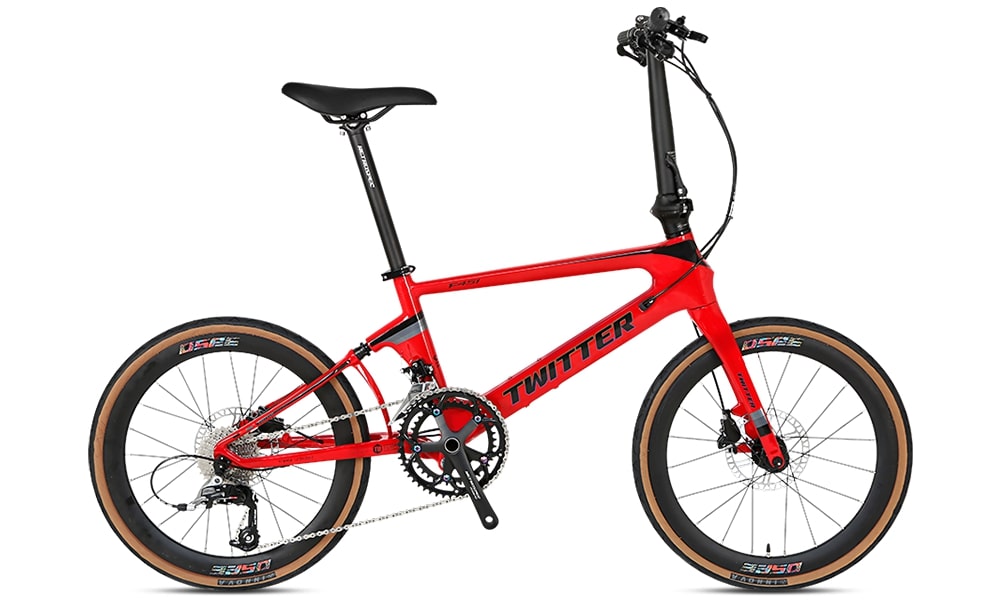 Xe đạp gấp Twitter F451 màu đỏ