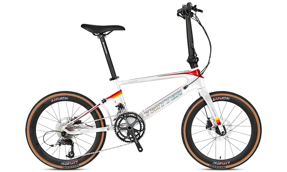 Xe đạp gấp Twitter F451 màu trắng