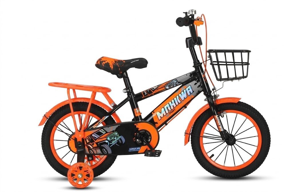 Xe đạp trẻ em Maxkwa 12 Inch màu cam