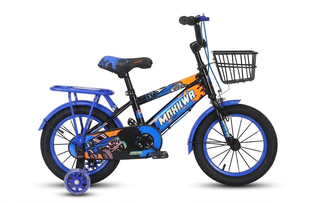 Xe đạp trẻ em Maxkwa 12 Inch màu xanh